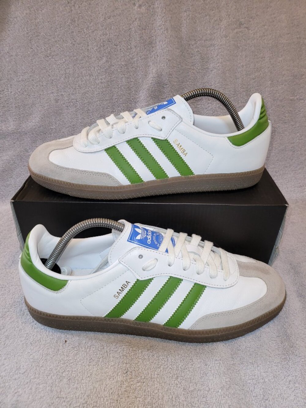 Adidas Samba OG Originals White Tech Olive Green Sneakers Men’s Size 10 EE7055